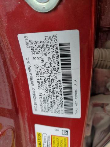 1HGCV3F40JA015136 Honda Accord Hybrid Ex