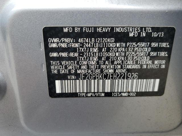 JF2GPBKC7EH221926 Subaru Xv Crosstrek 2.0i Hybrid Touring