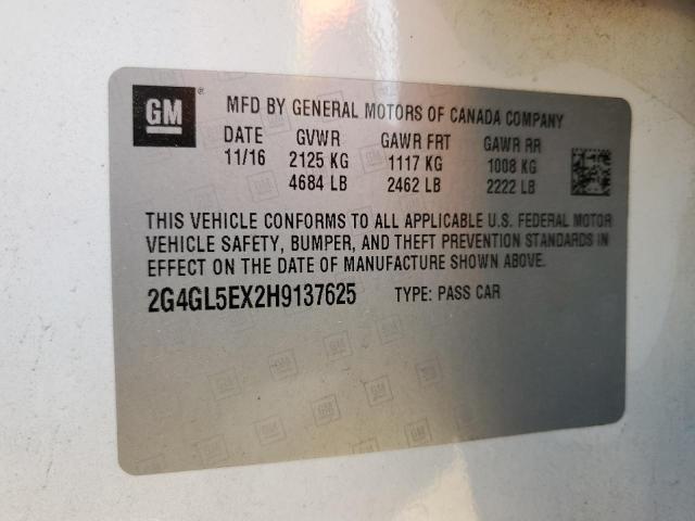2G4GL5EX2H9137625 Buick Regal Sport Touring