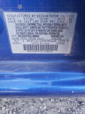 3N1CE2CPXGL408654 Nissan Versa Note S