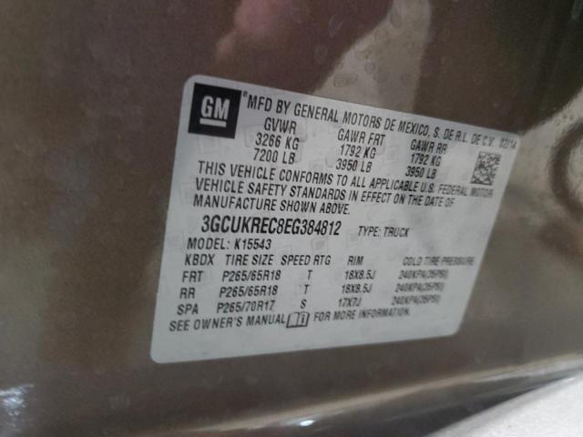 3GCUKREC8EG384812 Chevrolet Silverado K1500 Lt