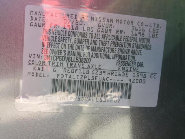 3N1CP5DV6LL538207 Nissan KICKS SR