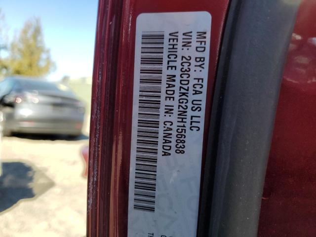 2C3CDZKG2NH156838 Dodge Challenger Gt