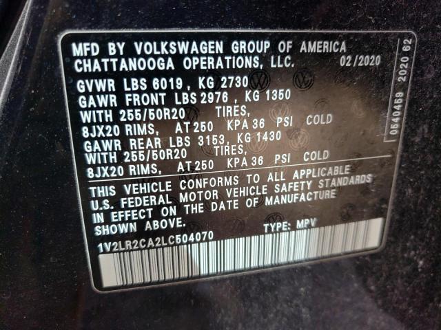 1V2LR2CA2LC504070 Volkswagen ATLAS SE