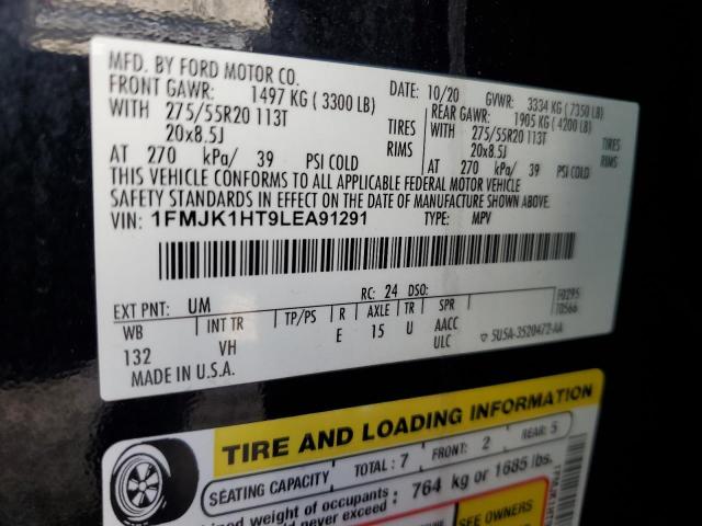 1FMJK1HT9LEA91291 Ford Expedition Max Xlt
