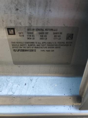 1G1JF5SB9H4133612 Chevrolet Sonic Premier