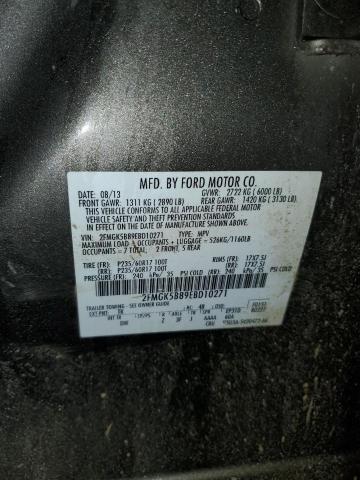 2FMGK5B89EBD10271 Ford FLEX SE
