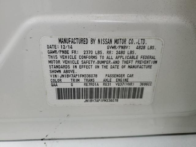 JN1BV7AP1FM336078 Infiniti Q50 BASE