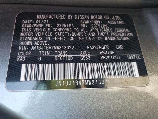 JN1BJ1BV7MW313072 Nissan Rogue Sport Sv