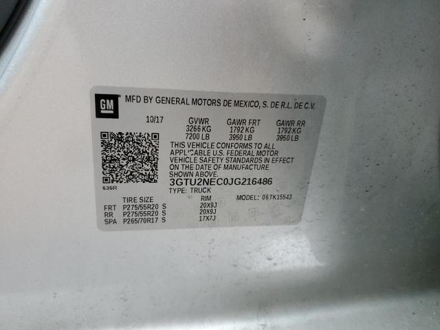 3GTU2NEC0JG216486 GMC Sierra K1500 Slt