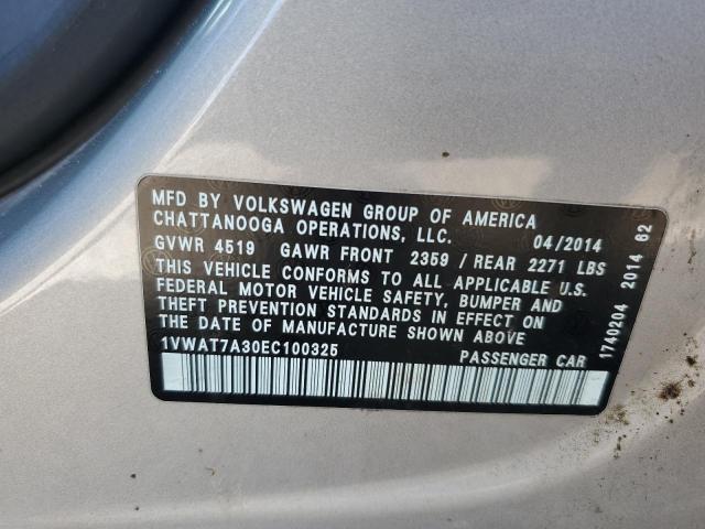 1VWAT7A30EC100325 Volkswagen PASSAT S