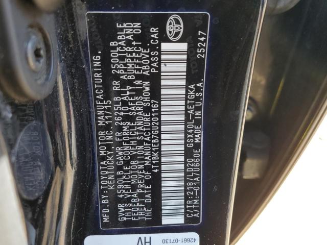 4T1BK1EB7GU201167 Toyota AVALON XLE