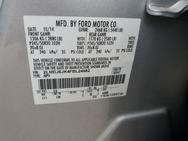2LMDJ6JK4FBL24982 Lincoln MKX