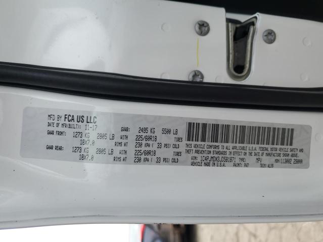 1C4PJMDX3JD581871 Jeep Cherokee Limited