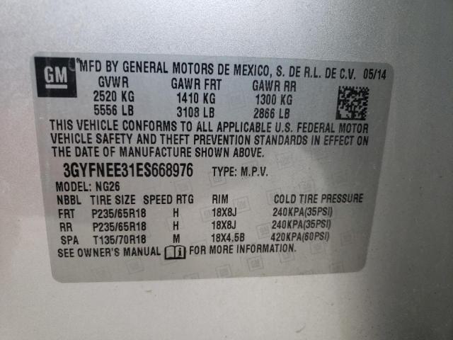 3GYFNEE31ES668976 Cadillac Srx Luxury Collection