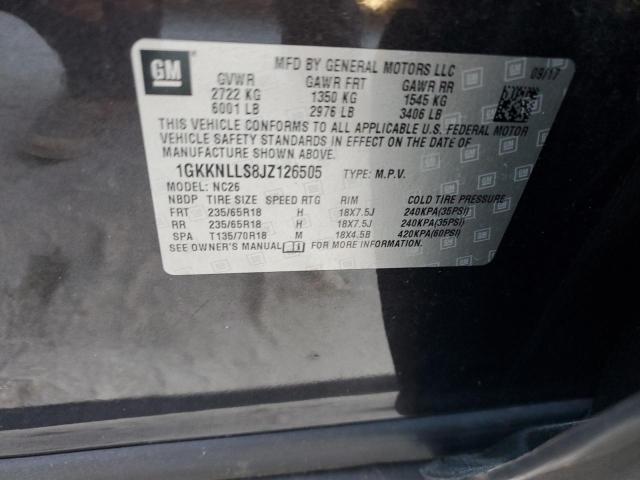 1GKKNLLS8JZ126505 GMC ACADIA SLE