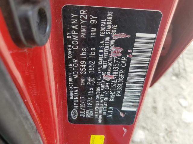 KMHCT5AE7HU357767 Hyundai ACCENT SE