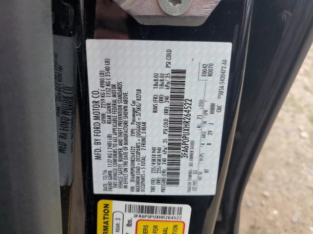 3FA6P0PUXHR264522 Ford Fusion Se Phev