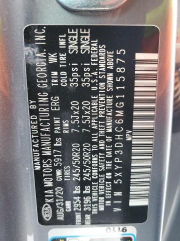 5XYP3DHC6MG115875 KIA Telluride Ex