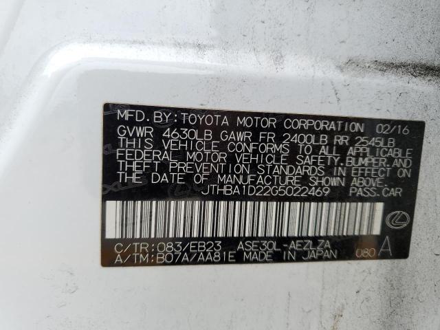 JTHBA1D22G5022469 Lexus IS 200T