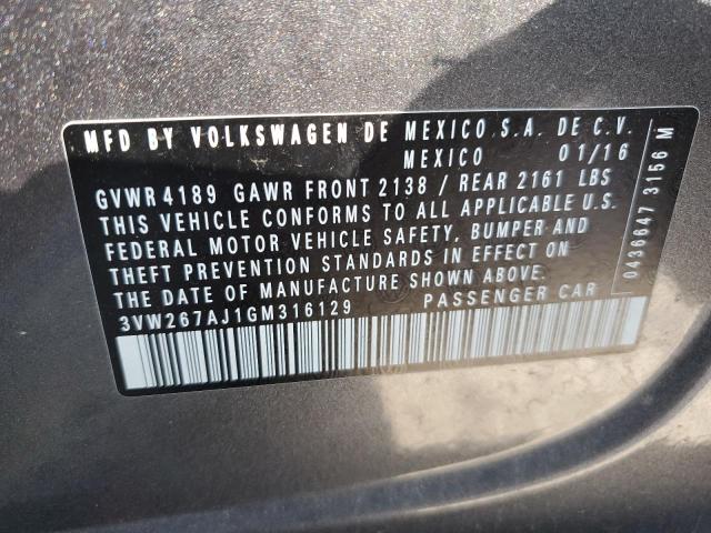 3VW267AJ1GM316129 Volkswagen JETTA S