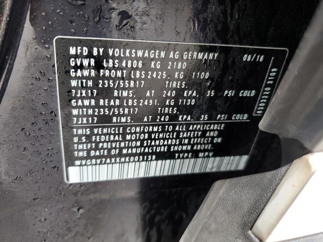 WVGRV7AXXHK003139 Volkswagen Tiguan Wolfsburg