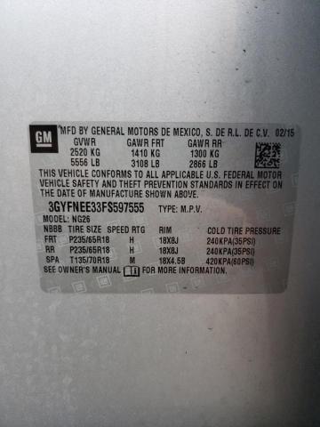 3GYFNEE33FS597555 Cadillac Srx Luxury Collection