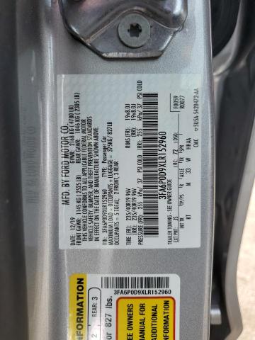 3FA6P0D9XLR152960 Ford Fusion Titanium
