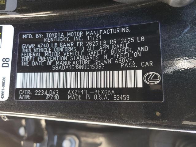 58ADA1C19NU015383 Lexus Es 300h Base