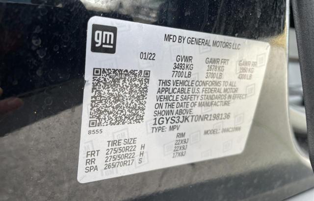 1GYS3JKT0NR198136 Cadillac Escalade Esv Luxury