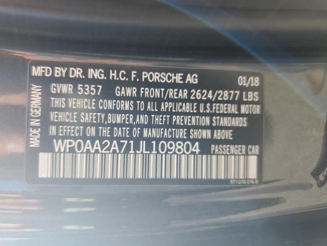 WP0AA2A71JL109804 Porsche PANAMERA 4