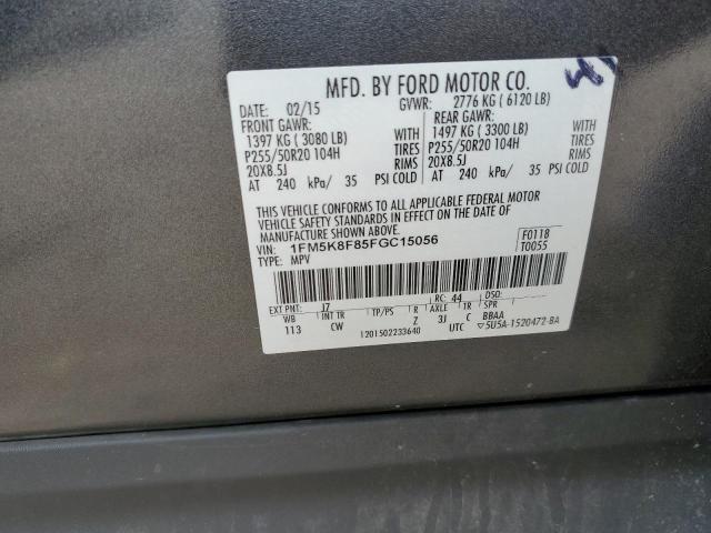 1FM5K8F85FGC15056 Ford Explorer Limited