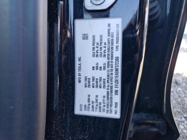 5YJ3E1EA5NF372366 Tesla MODEL 3