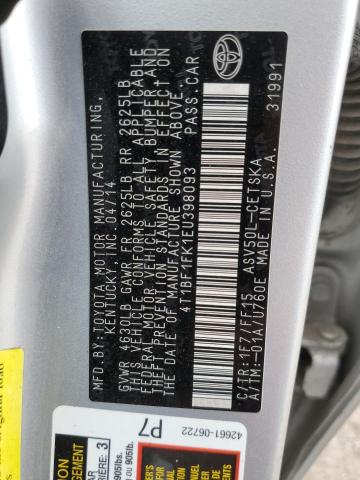 4T1BF1FK1EU398093 Toyota CAMRY L