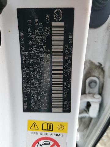 58ABZ1B18KU038912 Lexus ES 350