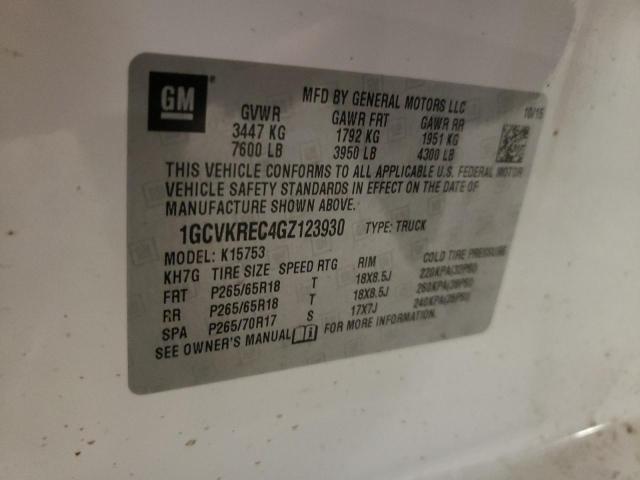 1GCVKREC4GZ123930 Chevrolet Silverado K1500 Lt