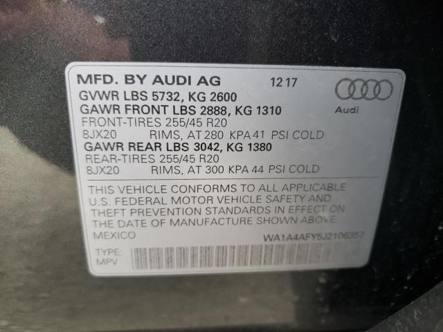 WA1A4AFY5J2106357 Audi Sq5 Premium Plus