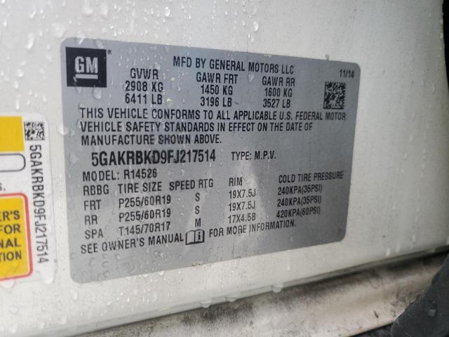5GAKRBKD9FJ217514 Buick Enclave