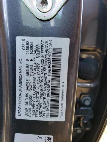 1HGCV3F10KA015614 Honda ACCORD HYBRID