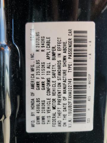 19UUB2F7XHA002745 Acura Tlx Advance
