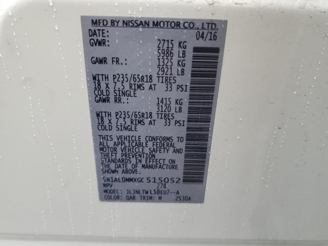 5N1AL0MMXGC515052 Infiniti QX60