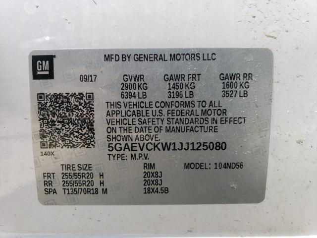 5GAEVCKW1JJ125080 Buick Enclave Avenir