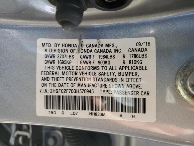 2HGFC2F70GH570945 Honda CIVIC EX