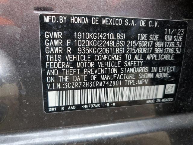 3CZRZ2H30RM742801 Honda HR-V LX