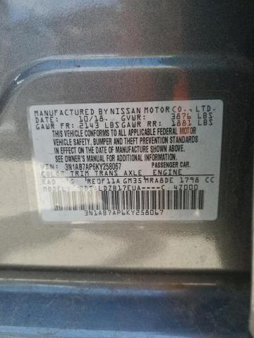 3N1AB7AP6KY258067 Nissan SENTRA S