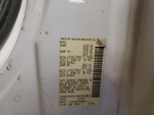 1N6BF0KX0FN804082 Nissan NV 1500