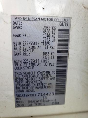 5N1AT2MTXLC714423 Nissan ROGUE S