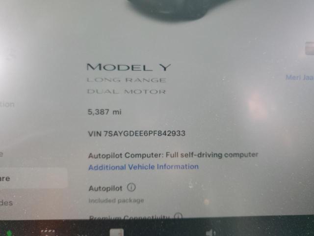 7SAYGDEE6PF842933 Tesla Model Y
