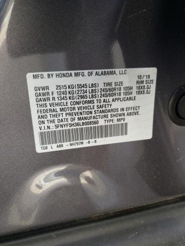 5FNYF5H36LB008560 Honda Pilot Ex