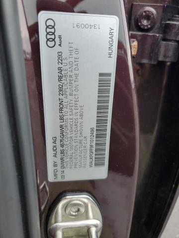 WAUKFGFF9F1012496 Audi A3 Prestige S-line